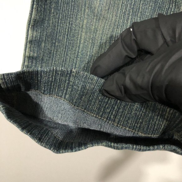 Diesel Industry Womens Jeans Cropped Size 30 28x21 Studded Embroidered - Picture 11 of 12